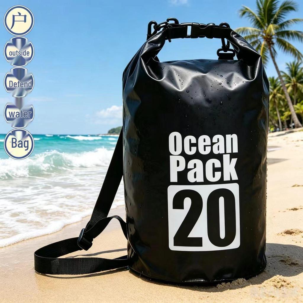 Customizable Waterproof Floating Bag for Outdoor Activities - Single/Double Shoulder, Rafting, Swimming, Dry Bag