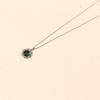 Emerald Flower Jewelry Set: Necklace, Earrings, and Ring In Stock