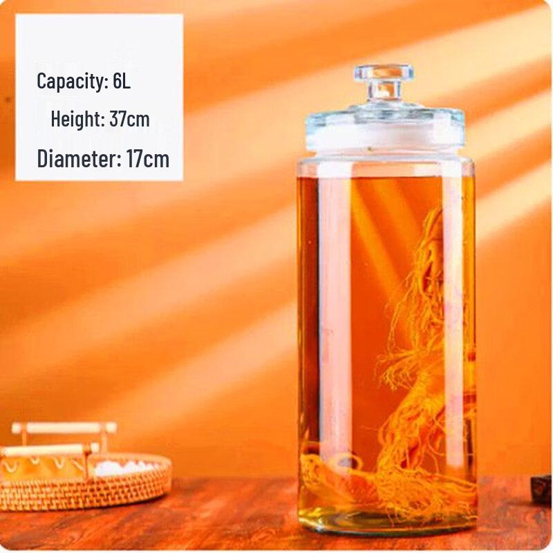 ZISIZ Glass Wine Infusion Jar with Spigot