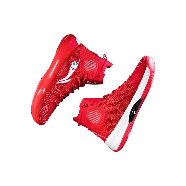 Li Ning YuShuai 13 Slip Resistant Abrasion Resistant High top Basketball Shoes Men's Red ABAP065-2