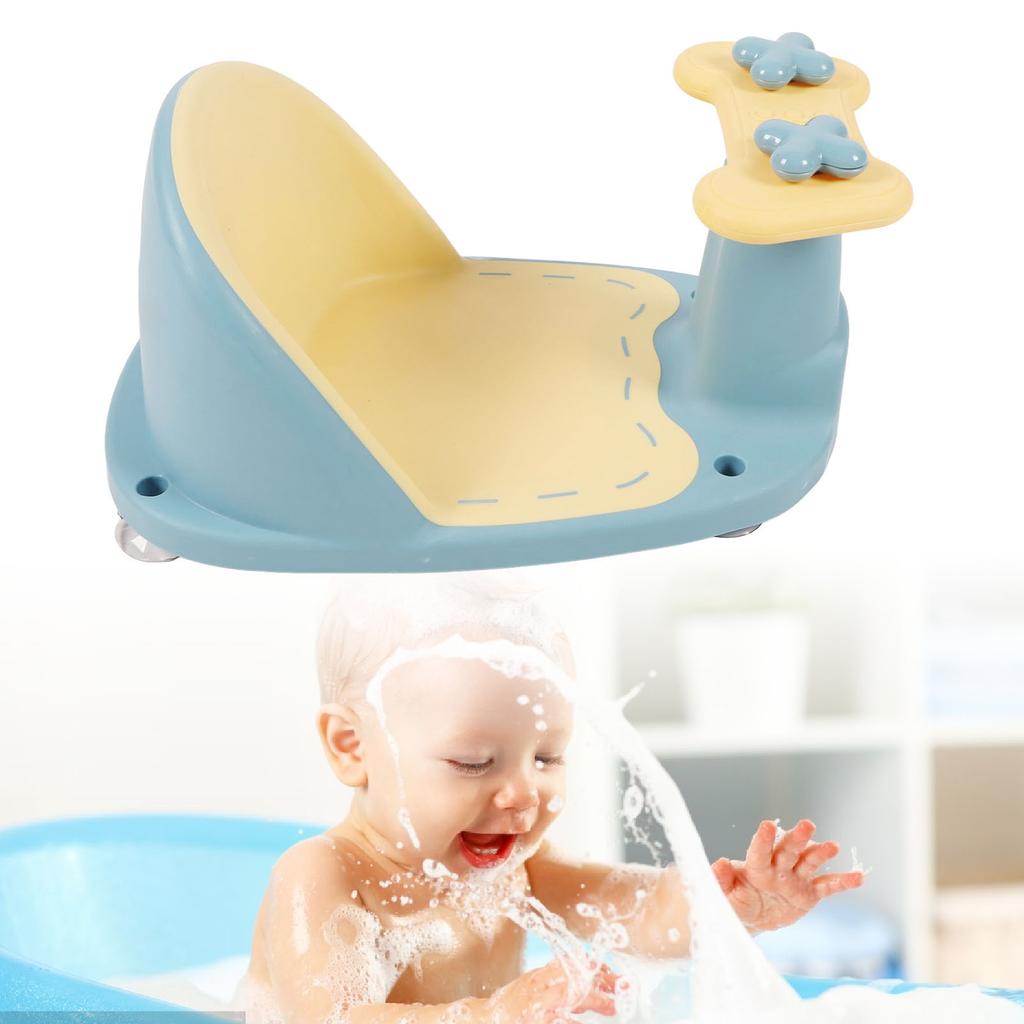 Baby Bath Seating Anti Slip PP Portable Infant Shower Chair with Secure Suction Cups for Washroom Bathroom