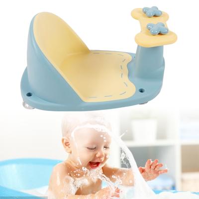Baby Bath Seating Anti Slip PP Portable Infant Shower Chair with Secure Suction Cups for Washroom Bathroom