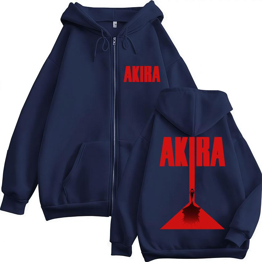 Japan Anime Akira Harajuku Vintage Zipper Hoodie Science Fiction Movie Shotaro Manga Sweatshirt Fleece Oversized Jackets