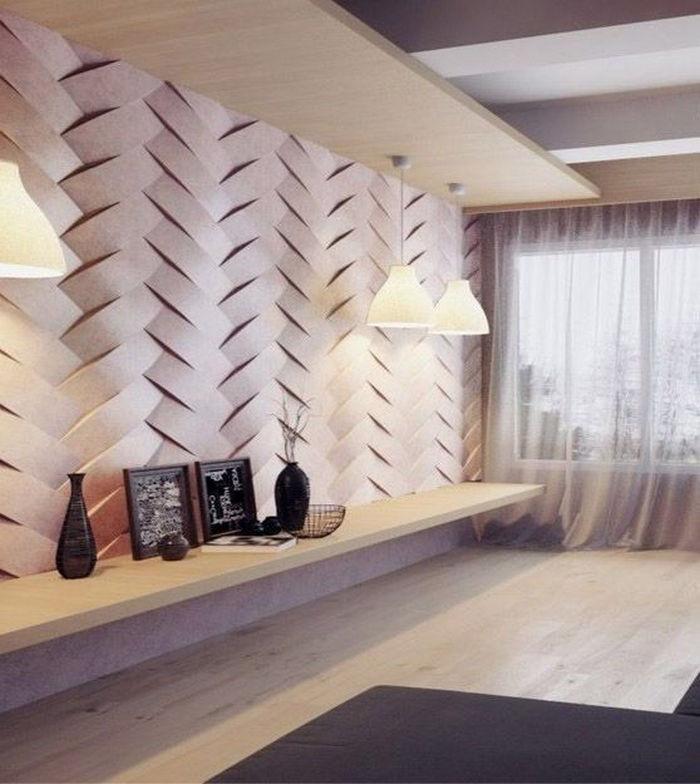 3D nástěnný panel Forma na sádrové, sádrové nebo betonové dlaždice pro dekorativní nástěnné panely 'Copánky'