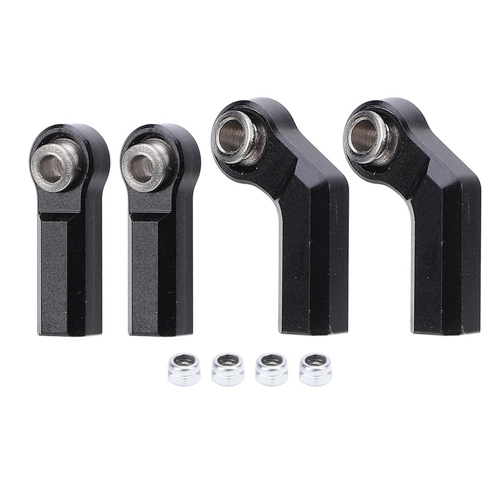 4Pcs RC Car Ball Joint for 1/10 Model Car M4 Metal CW Positive Thread 7.0 Tool 2 Curved 2 Straight