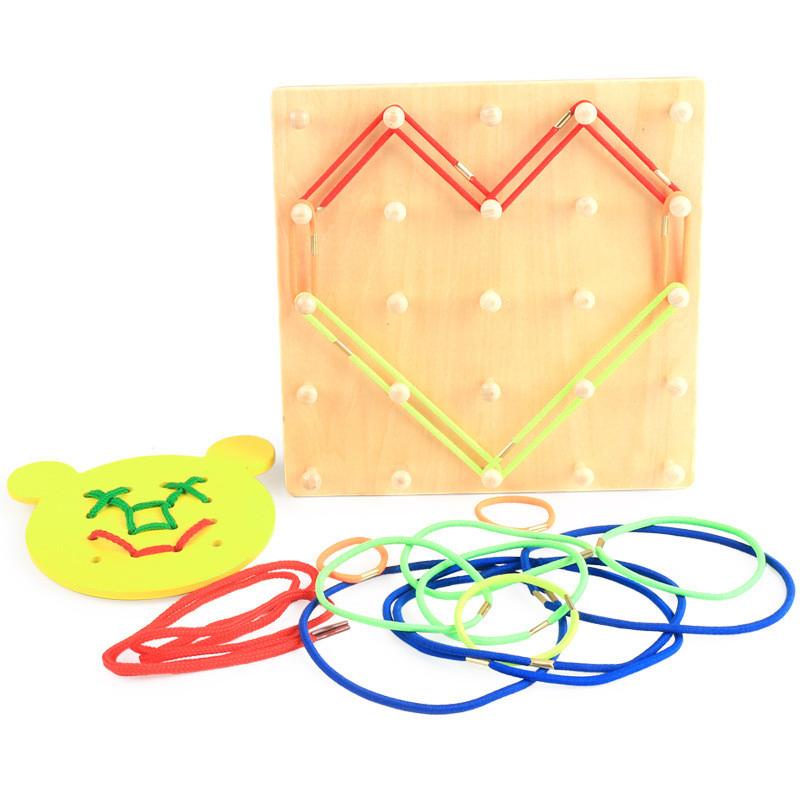 Wooden Multipurpose Cord Organizer For Kids With Diy Features For Early Education