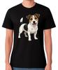 Happy Jack Russell Terrier Dog Illustration T-Shirt Pet Lover Gift Unisex Tee