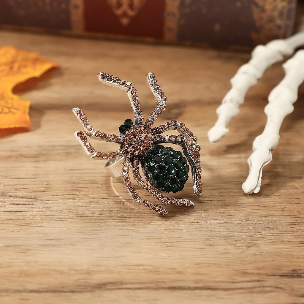 Retro Creativity, Unique Insects, Spiders, Animals, Diamond Studded Fashion, Alloy Clothes, Holiday Opening Rings