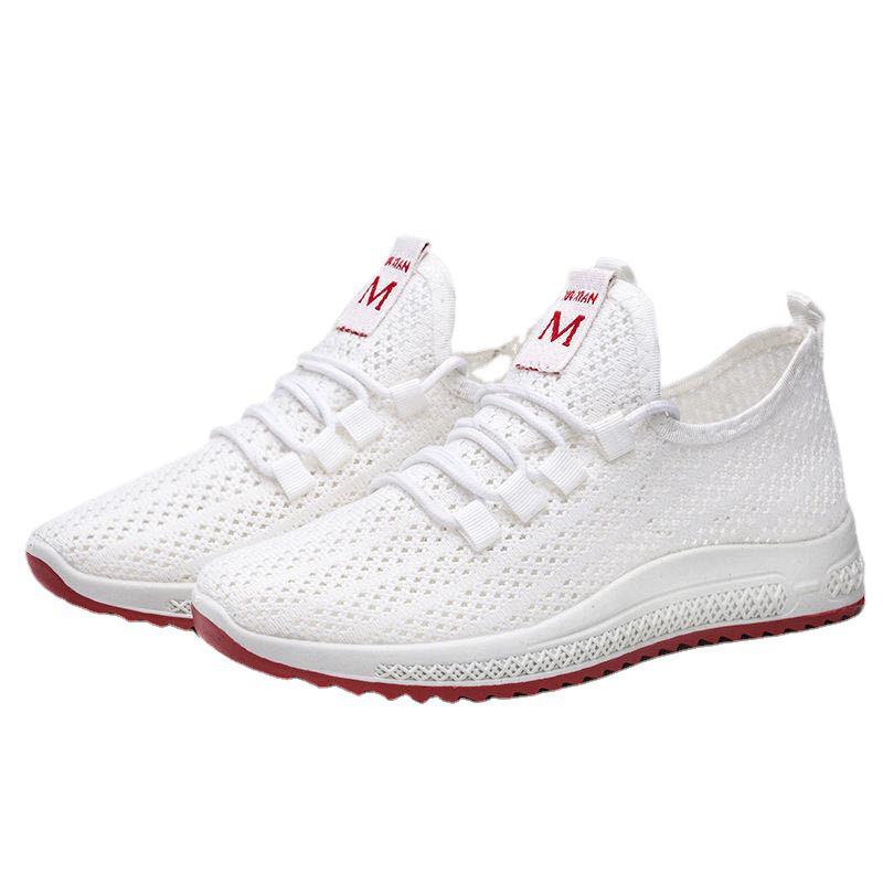 Breathable Flyknit Mesh Women's Casual Shoes - Korean Style, Soft Sole, Comfortable and Trendy for Running