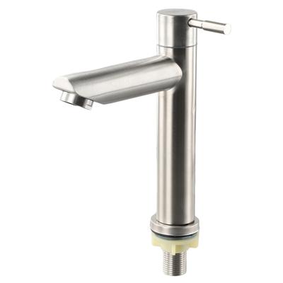 Wash Basin Faucet Single Cold Sink Faucet Kitchen Sink Water Faucet 304 Stainless Steel  Bathroom Counter Basin Faucet