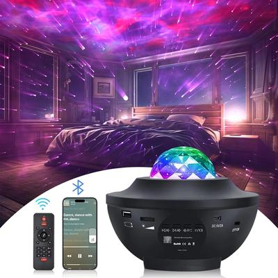 1 Stück Neuer LED Sternenhimmel Galaxie Projektor Nachtlicht Kindergeschenk USB Bluetooth Musikplayer Sternennachtlicht Bunter Projektor Nachtlampe