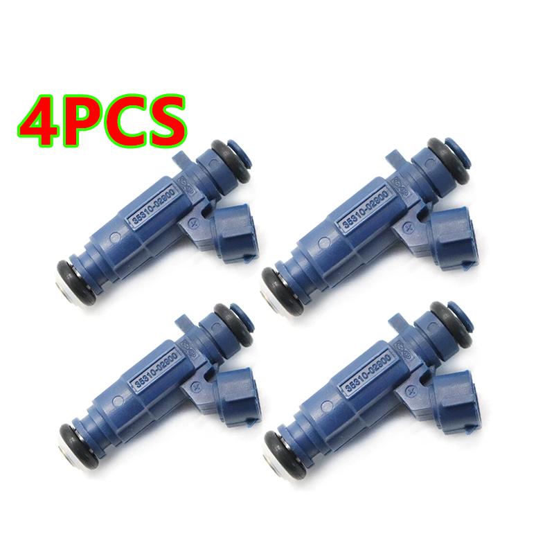 4Pcs 3531002900 Fuel Injector For Hyundai Atos MX 2004-2016 1086 ccm 46 KW 63 PS Kia Picanto BA 2004-2016 1086 ccm 48 KW 65 PS