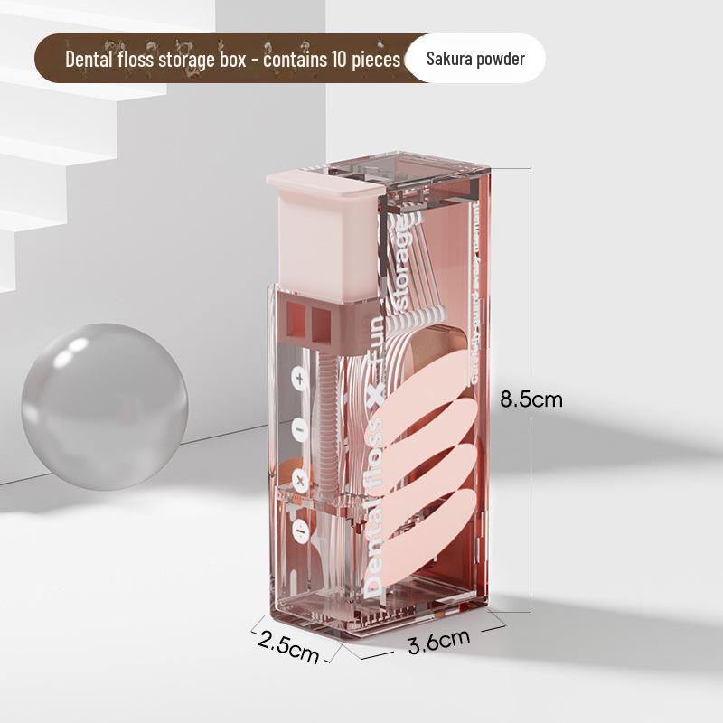 Portable Automatic Pop-up Dental Floss and Toothpick Storage Box