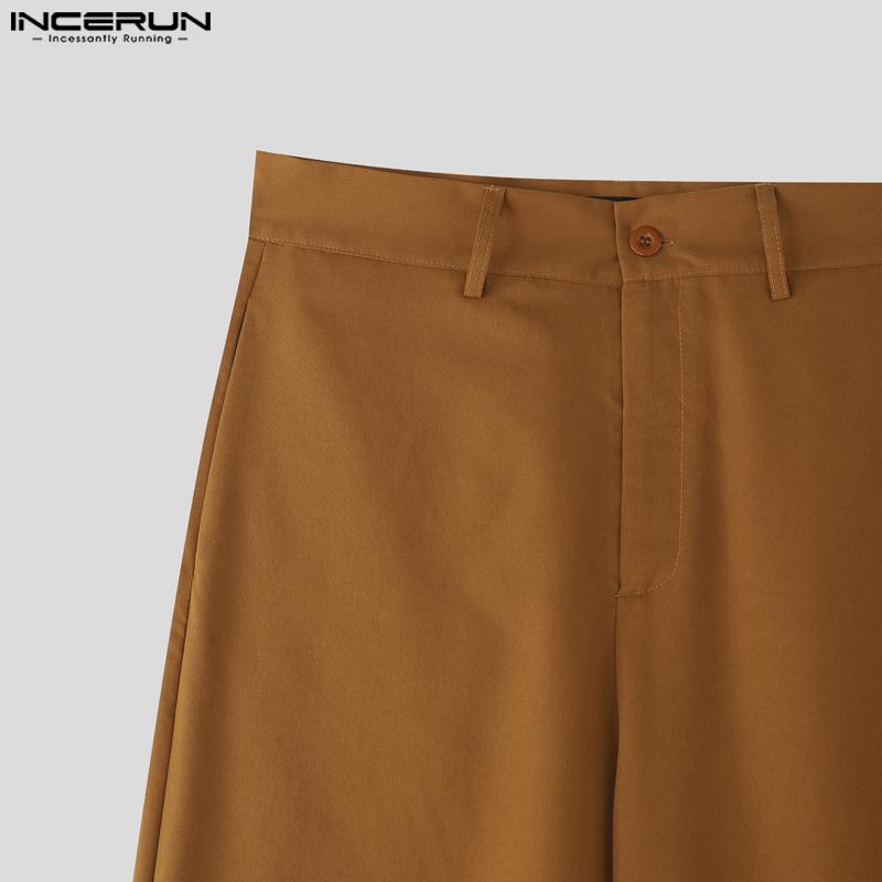 INCERUN Oversized Autumn Men Long Sleeve Shirts Long Pants Casual Two Pieces Sets Outfits