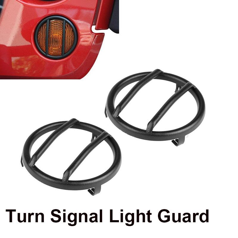 LED Light Shell For Jeep Wrangler JK 2007-2017 Headlamp Turn Signal Light Rear Tail Lamp Protector Guard Cover turn signal guard