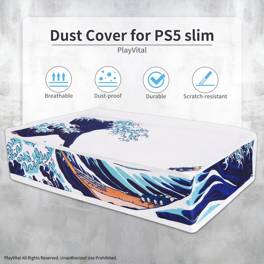 Staubschutz-Musterdesign für PlayVital PS5 Slim Digital Version Staubschutz für die neue Version der PS5 Slim Digital Version Konsole (horizontaler Typ),