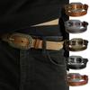 Adjustable Men Retro Waist Belt Gradient Vintage Waistband Classic PU Leather Belt  Men Women