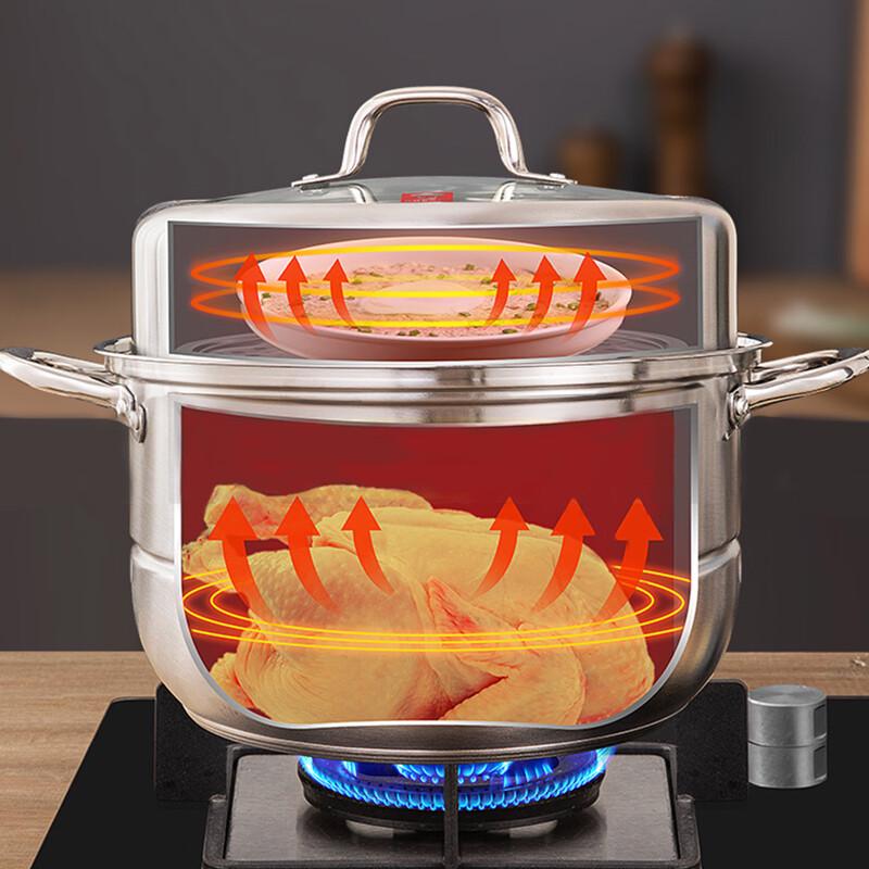 KOBACH 30cm 3-Tier Stainless Steel Steamer Pot