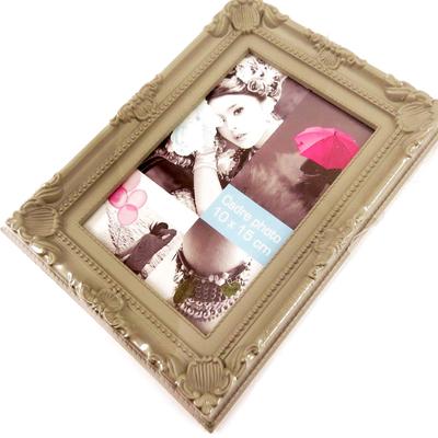 [Q9696] - Taupe 'Scarlett' Resin Photo Frame - 10x15 Cm Photo