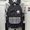 Junior School Schoolbag Women's Check Large Capacity Backpack