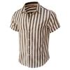 Men's Casual Striped Hawaiian Shirt - Short-Sleeved Summer Fashion