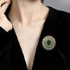 High-end Court-style Oval Brooch and Corsage, Luxurious and Elegant Brooch, Exquisite Suit Accessories