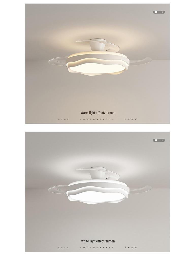 2025 Modern Silent Ceiling Fan with Integrated Light for Bedroom or Restaurant