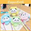 Playful Plush Cartoon Flower Panda Mobile Phone Accessory Colorful Keychain Holder