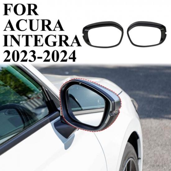 Carbon Fiber Style Side Door Mirror Visor Molding Trim Cover For Acura Integra