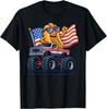 4th Of July Monster Truck Hot Dog American Flag Men Boy T Shirt