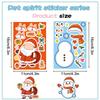 16 Stück Weihnachten Puzzle Aufkleber Gesicht Machen Weihnachtsmann DIY Wasserdicht Kinder Puzzle Spiele Aufkleber Kinder Party Dekoration Spielzeug