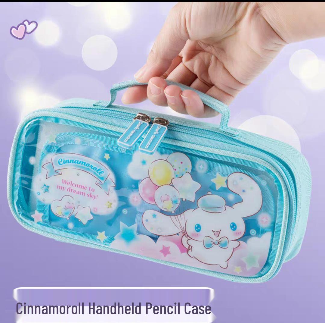 Sanrio Kuromi Large Capacity Heart Pencil Case for Primary Students