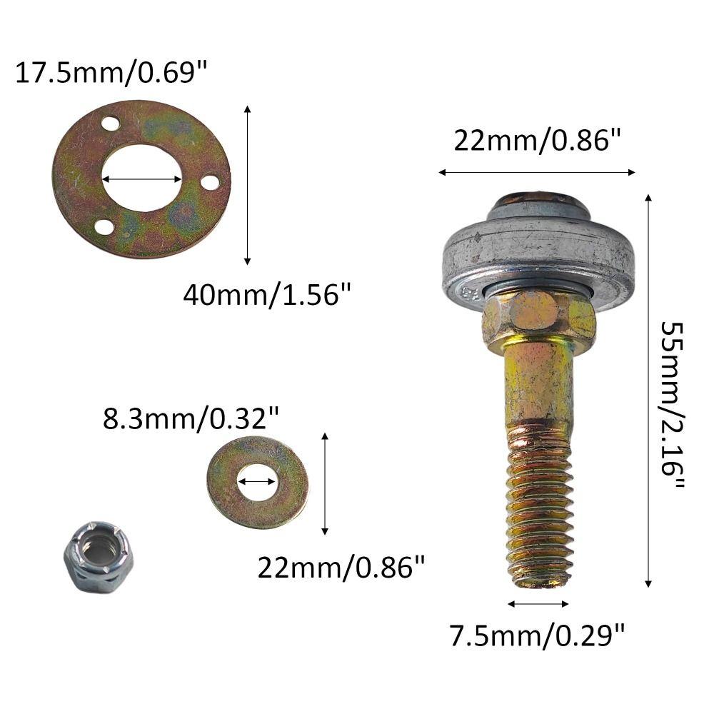 4 ks Sada šroubů s ložiskem pro houpací křeslo Ložiskové spojovací díly pro kluzák M8x55mm