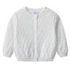 Korean Style Spring and Autumn Children's Woolen Coat Hollow Thin Summer Sun Protection Shirt Girls Knitted Cardigan