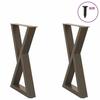 VidaXL Dining Table Legs 2 Pieces Natural Steel 60 X (72-73,3) Cm Steel 4012723