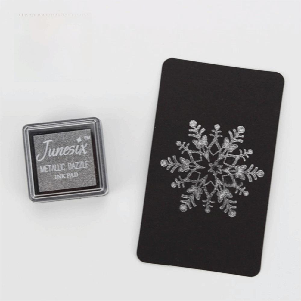 

Seal Metallic Craft Ink Pad Easy Application Mini Ink Pad Stamp Pigment Ink Pads Fabric Crafting серебряный