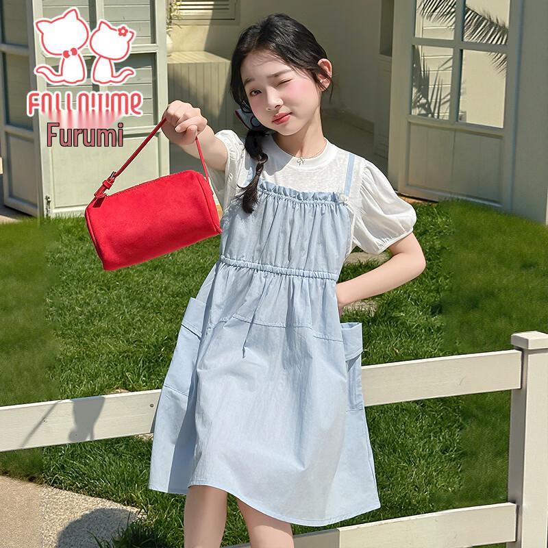 Fuluomi Girls Casual Summer Dress 150