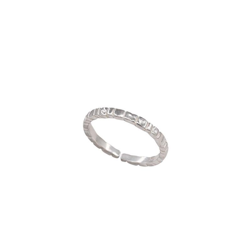 Elegant Design Geometric Copper Ring For Women Trendy Minimalist Adjustable Statement Fashion