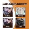Men's Permanent Beard Dye Shampoo - 30ml Formula for Grey Coverage & Styling