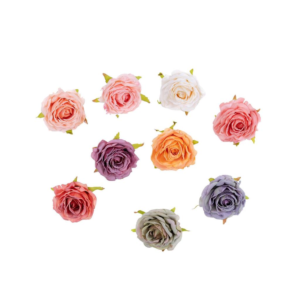 Artificial Rose Flower Heads - Greenery Wedding Decor & Crafts INS Style
