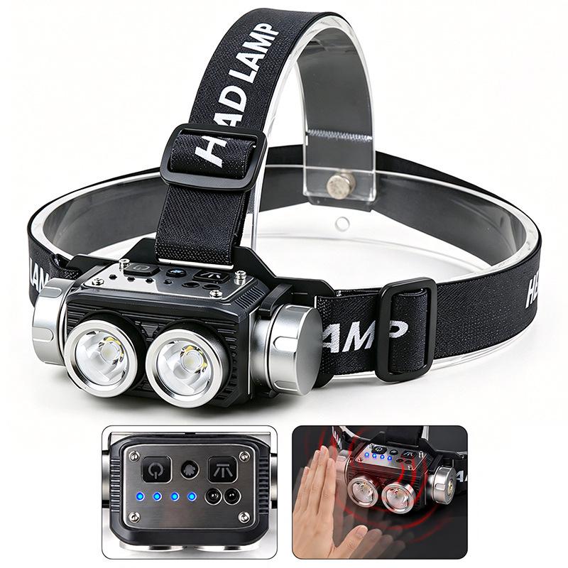 COB LED Induction Headlamp, USB Rechargeable, for Night Running