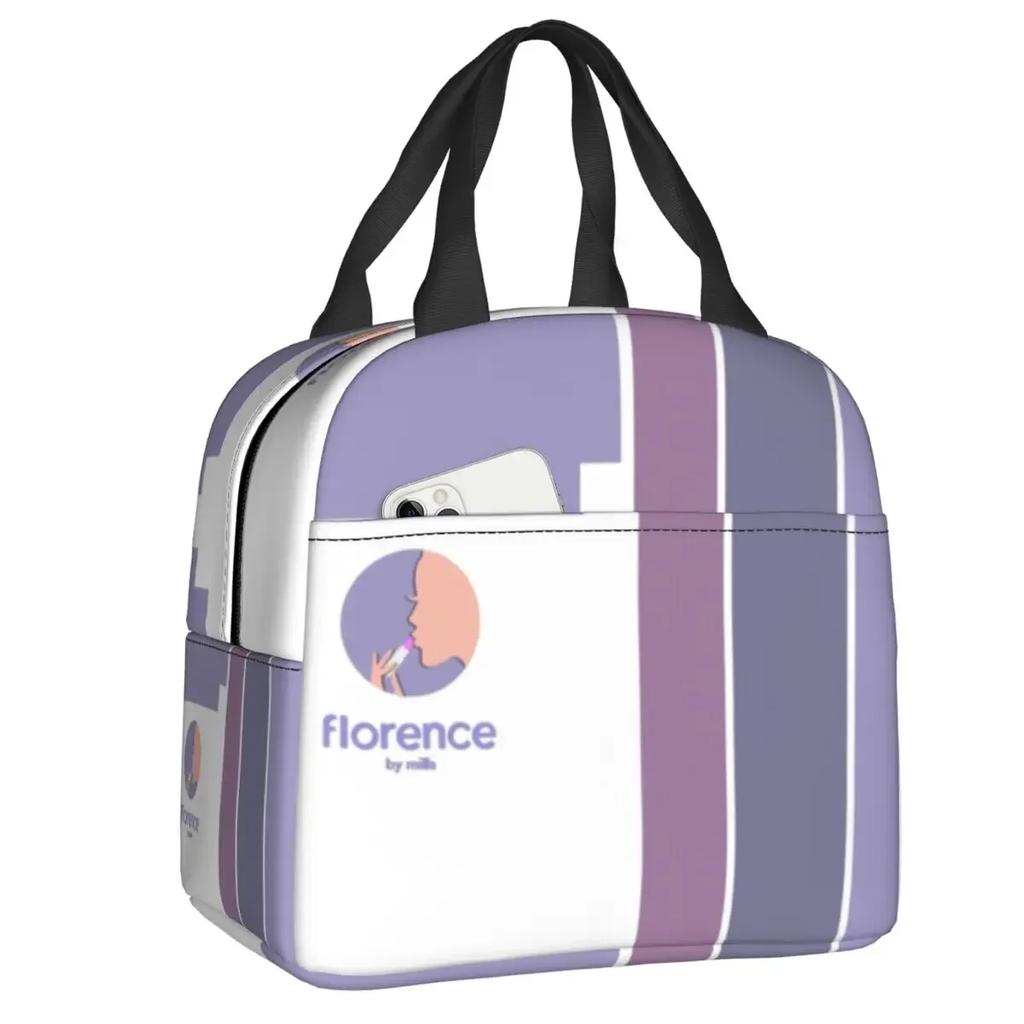 Florence By Mills Izolovaná taška na oběd pro venkovní piknik Nepropustná termotaška Chladicí taška na bento box Ženy Děti Školní tašky na jídlo