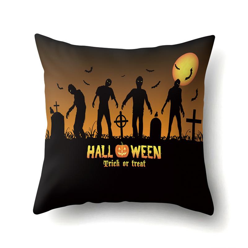 Halloween Pillowcase Car Waist Pillow Pumpkin Sofa Cushion Cover Office Home Living Room Pillowcase