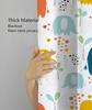 Blackout Shower Curtain with Hooks, Minimalist Cartoon Pattern Shower Curtain Set, Modern Colorful Polyester Fabric Bath Curtain