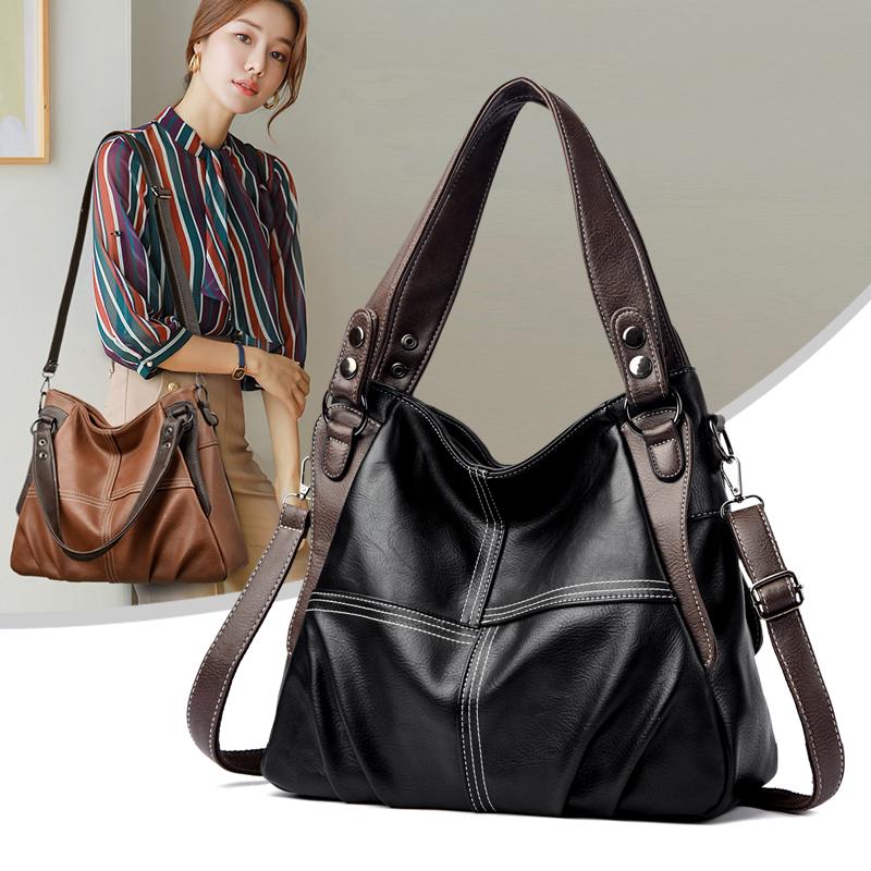 Large Capaci Pu Leather Tote Bag Women's Handbag 2026 New Faionable Crossbody Bag Casual Shoulder Bag