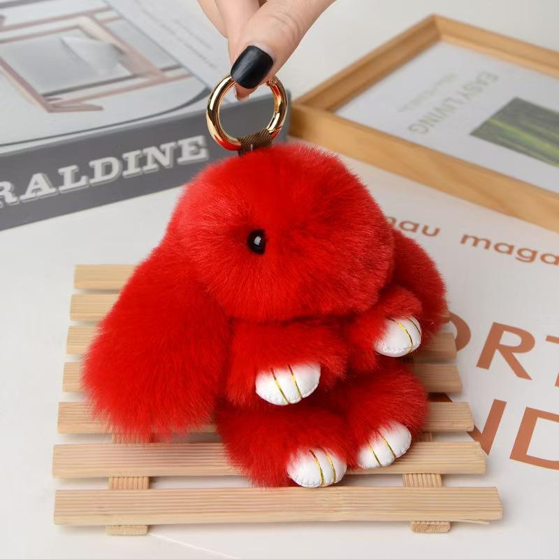 Imitation Otter Rabbit Pendant, Bag Decor, Car Keychain Charm