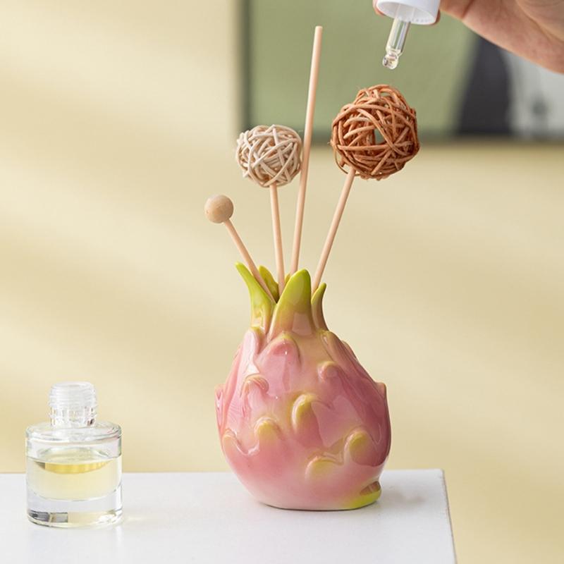 Einzigartige Keramik-Duftflasche mit Frucht-Design und dekorative Vasen für Schlafzimmer oder Büro