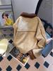 Unisex High-End Lambswool Suede Jacket: Leather & Fur Blend, Cotton Padded for Winter
