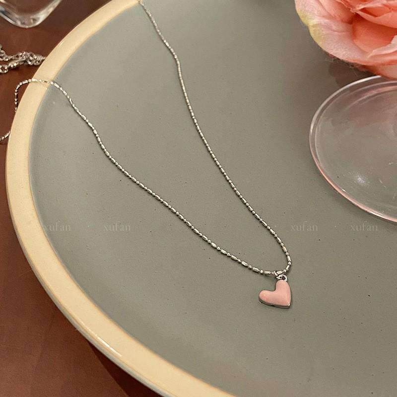 

Роскошное ожерелье-ключица с радужным цирконом - Дизайн в виде кристального сердца конфетных цветов