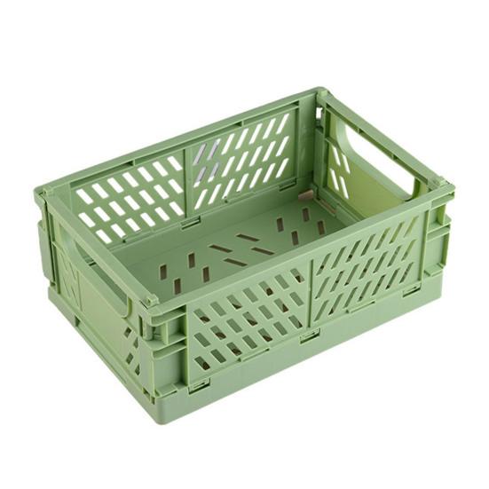 Storage Basket Collapsible Large Capacity Plastic Foldable Home Crate Box for Daily Used